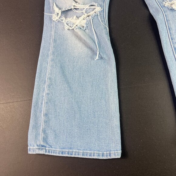 Rolla's Jean Women's 25x26* Dusters Boot Cut Light Blue Distressed Denim Tag 25 - Picture 5 of 16